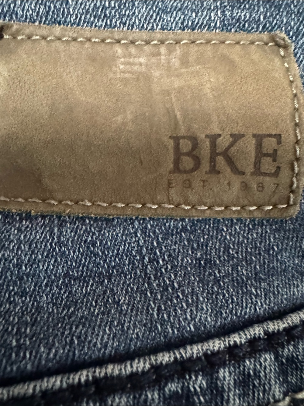BKE Alec Men’s 26 Straight Stretch Jeans Blue Medium Wash Embroidered - Picture 5 of 9